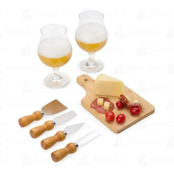 KIT Queijo Personalizado com tábua e taça